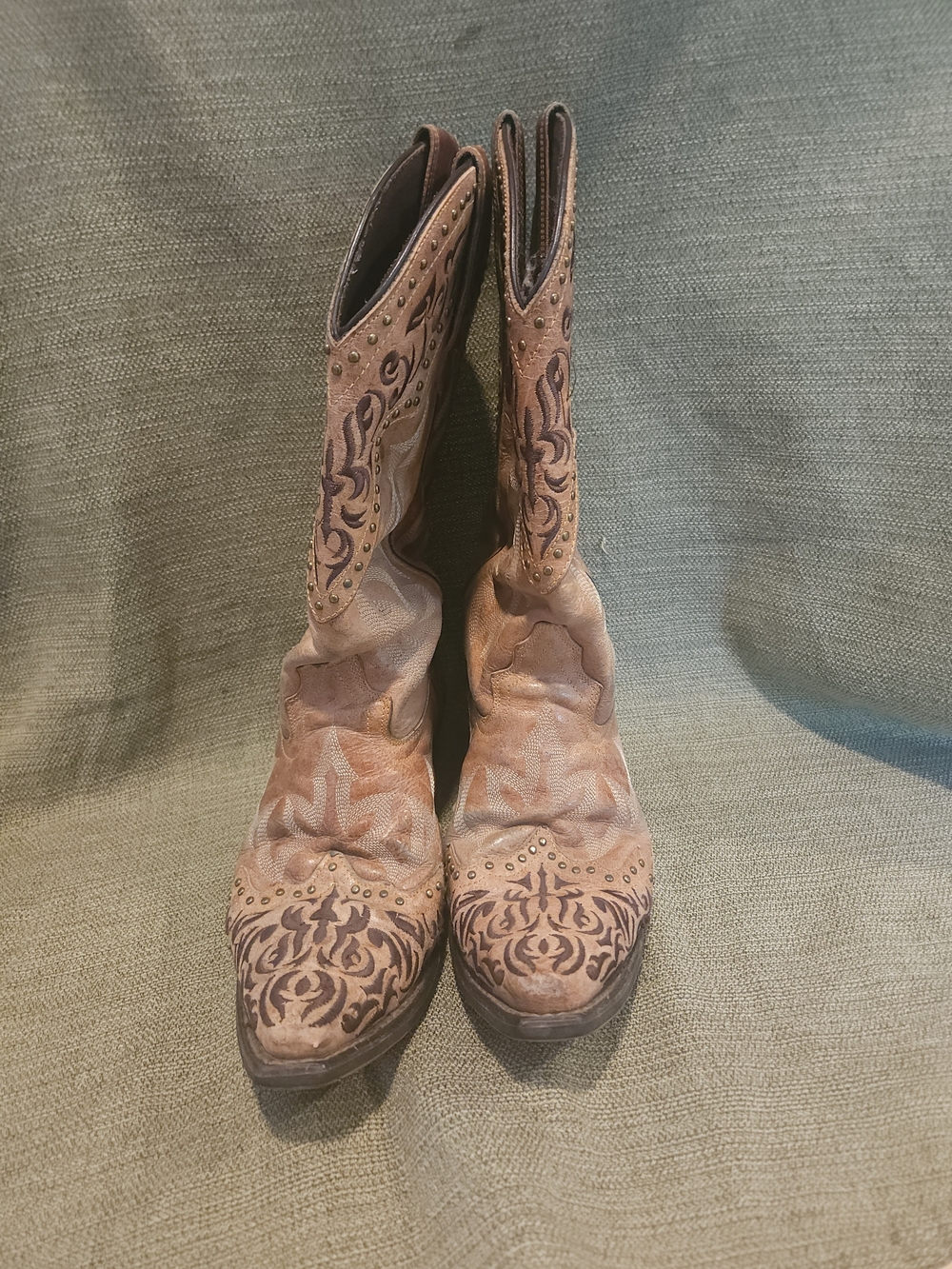 Women’s Brown Embroidered Western Cowboy Boots